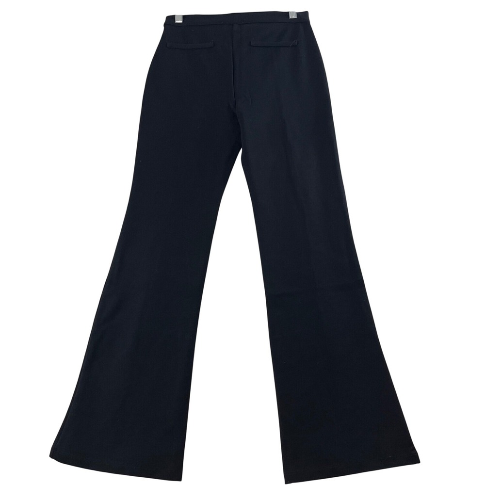 Jason Wu Black Ponte Knit Front Seam Flare Leg Pull On Pants Size Small - Picture 3 of 5